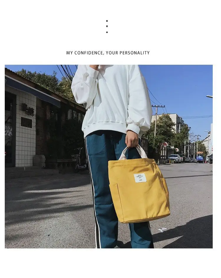 Japanese Style Crossbody Bag with Canvas Back — feature 19