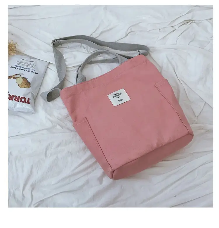 Japanese Style Crossbody Bag with Canvas Back — feature 34