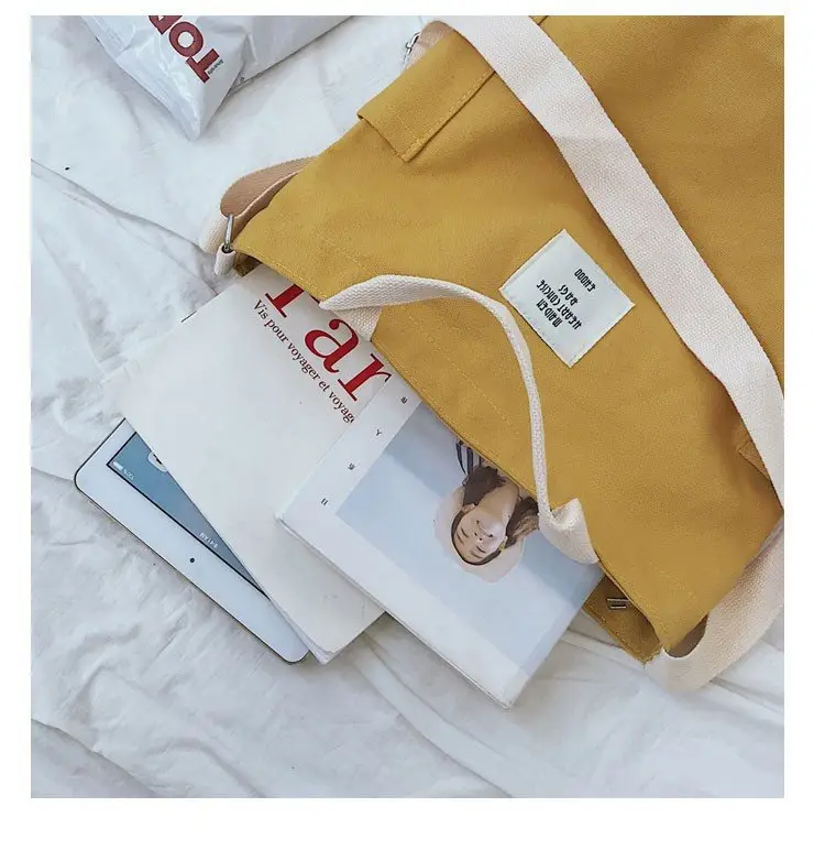 Japanese Style Crossbody Bag with Canvas Back — feature 46