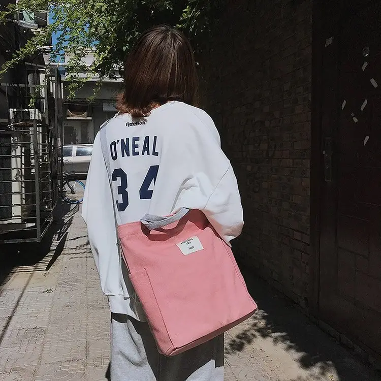Japanese Style Crossbody Bag with Canvas Back — feature 68