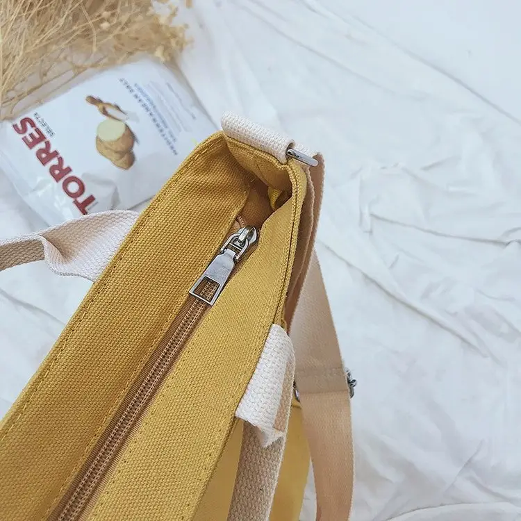 Japanese Style Crossbody Bag with Canvas Back — feature 74