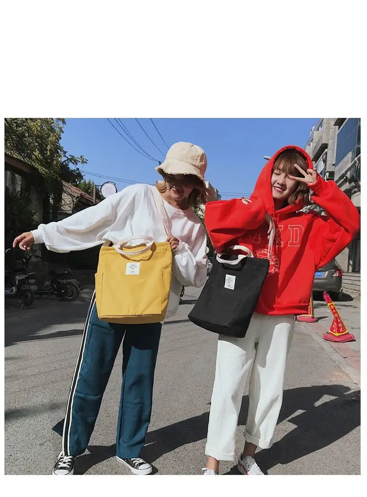 Japanese Style Crossbody Bag with Canvas Back — feature 8