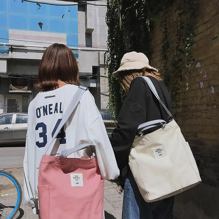 Japanese Style Crossbody Bag with Canvas Back — feature 84