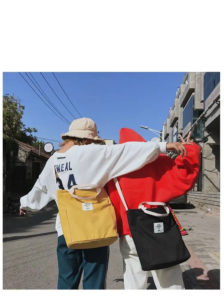 Japanese Style Crossbody Bag with Canvas Back — feature 9