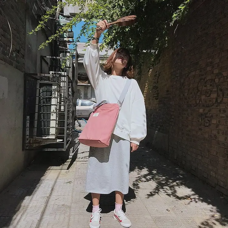 Japanese Style Crossbody Bag with Canvas Back — feature 93