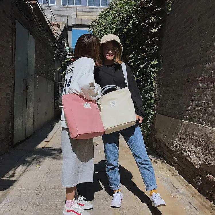 Japanese Style Crossbody Bag with Canvas Back — feature 94