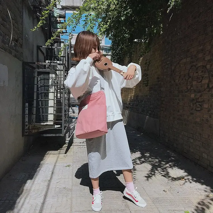 Japanese Style Crossbody Bag with Canvas Back — feature 96