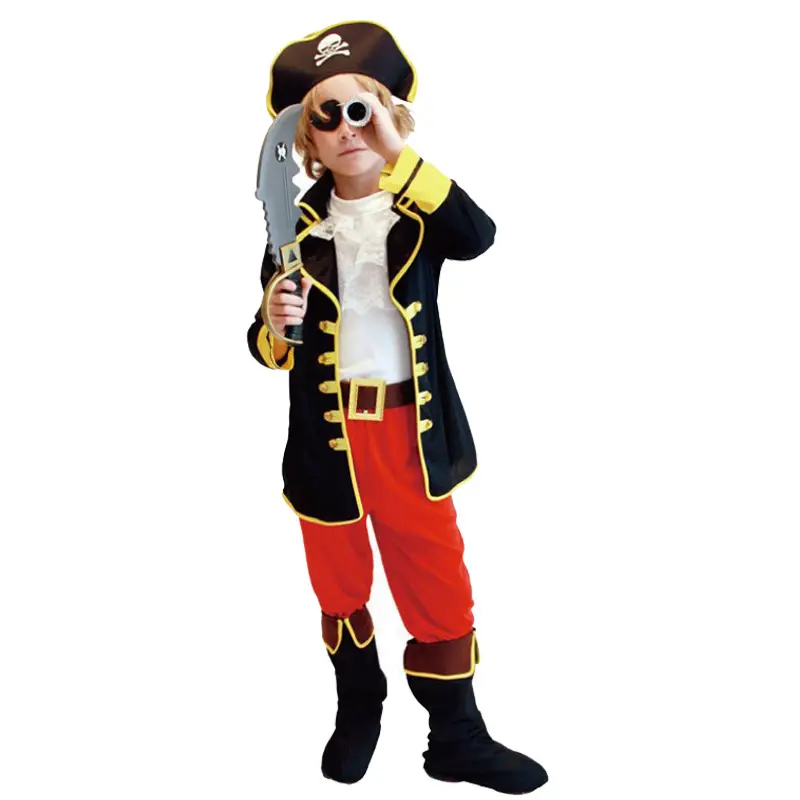 Kids Pirate Suit Captain Jack Costume Red Pants - Image 5