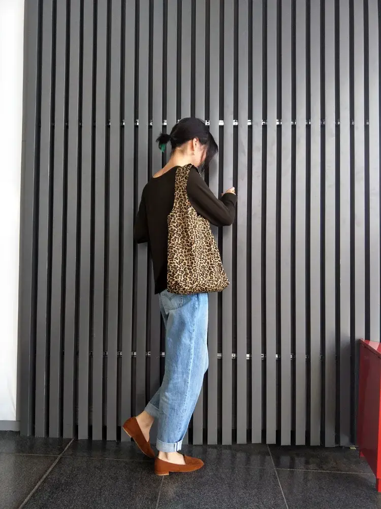 Leopard Print Women's Cloth Shoulder Bag Green — feature 14