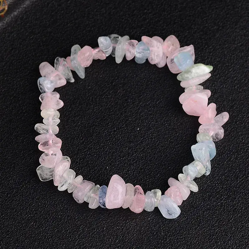 Pink Asymmetrical Crystal Bracelet for Men Women - Image 24