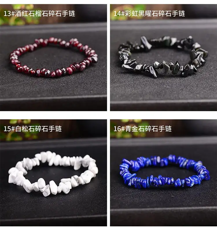 Pink Asymmetrical Crystal Bracelet for Men Women — feature 11