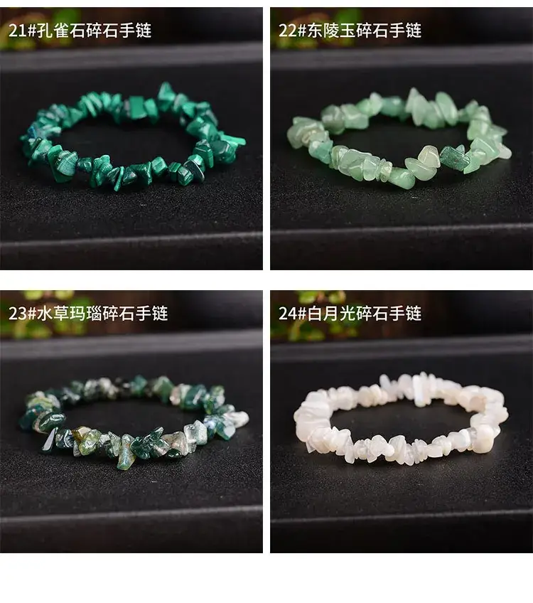 Pink Asymmetrical Crystal Bracelet for Men Women — feature 13