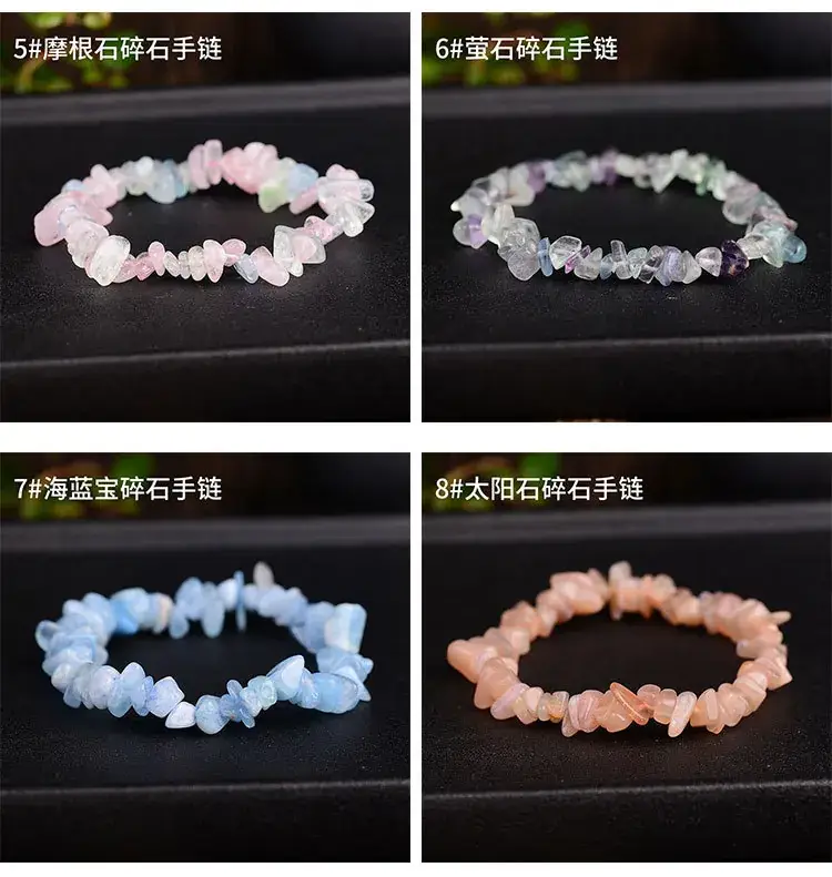 Pink Asymmetrical Crystal Bracelet for Men Women — feature 9
