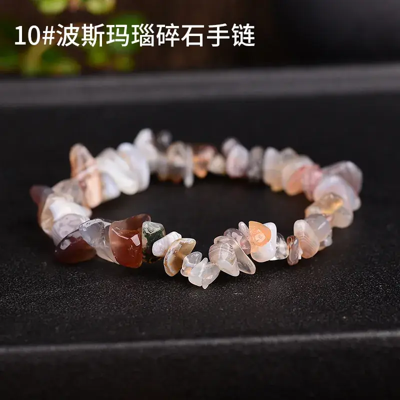Pink Asymmetrical Crystal Bracelet for Men Women - Image 9