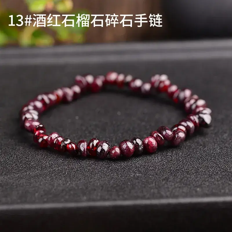 Pink Asymmetrical Crystal Bracelet for Men Women - Image 12
