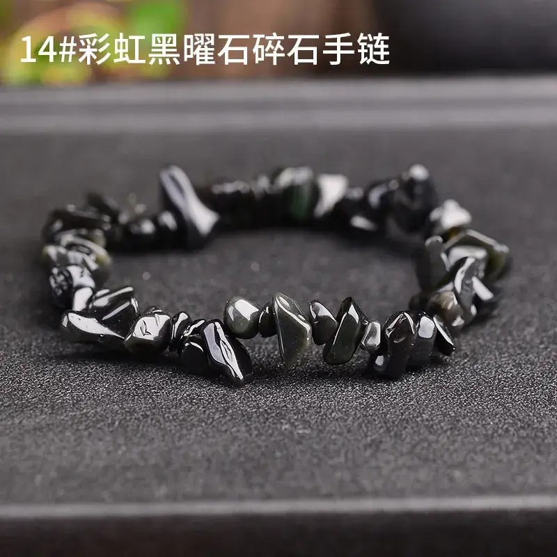 Pink Asymmetrical Crystal Bracelet for Men Women - Image 13