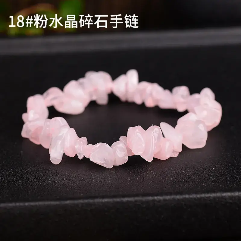 Pink Asymmetrical Crystal Bracelet for Men Women - Image 17