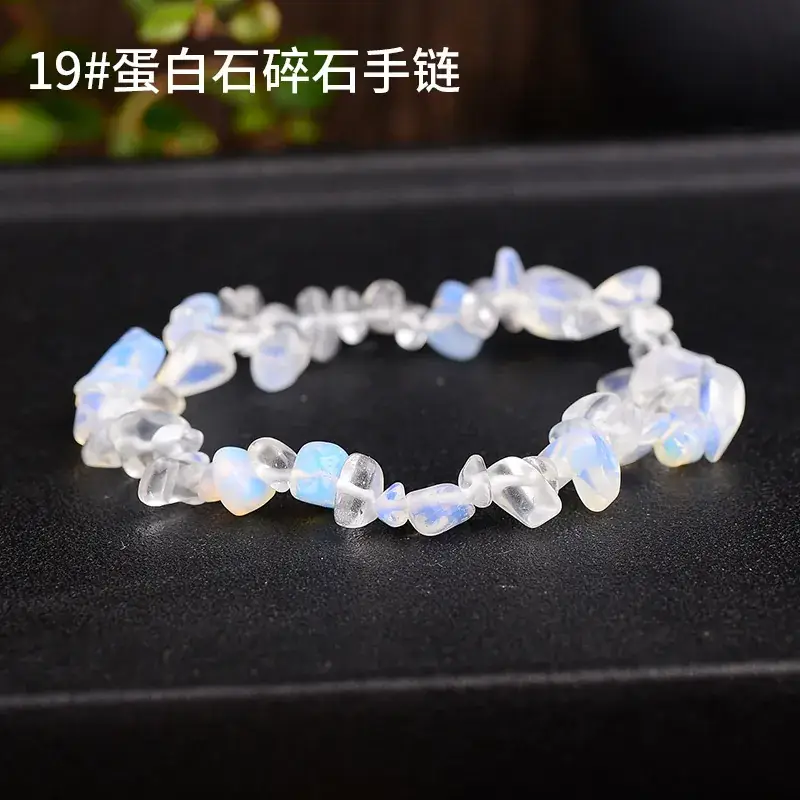Pink Asymmetrical Crystal Bracelet for Men Women - Image 18