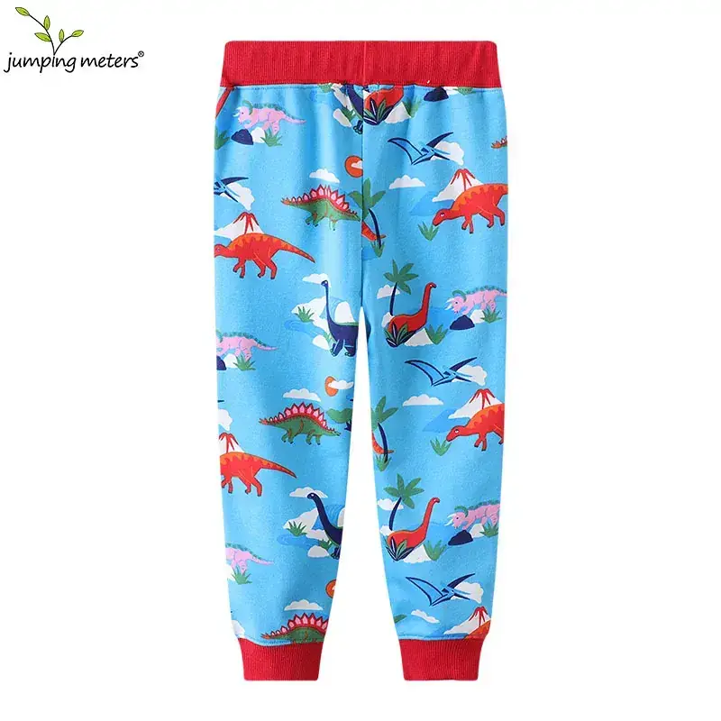 Children's Dinosaur Print Casual Sweatshirt Suit Blue Red - Image 2