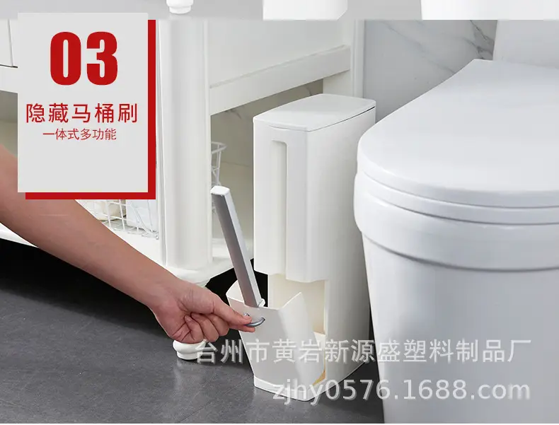 White Reusable Toilet Brush Set for Home & Office — feature 11