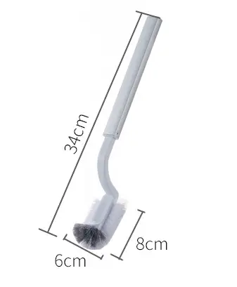 White Reusable Toilet Brush Set for Home & Office - Image 3