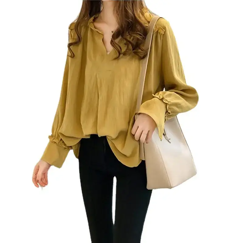 2026 Long Sleeve V-Neck T-Shirt for Plus Women - Image 8