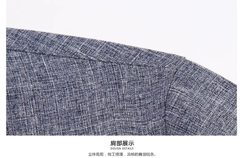 Men's Blue Long Sleeve Shirt Solid Color Real Pocket Business Casual — feature 39