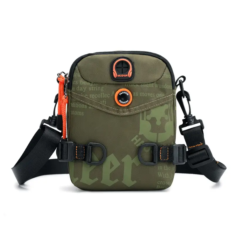 Hao Shuai New Men's Blue Crossbody Bag with Backpack Compartment