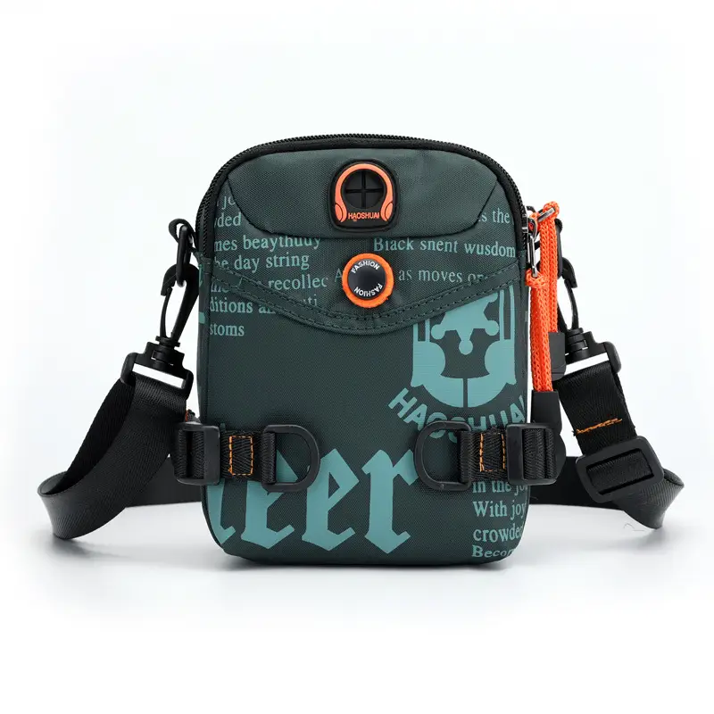 Hao Shuai New Men's Blue Crossbody Bag with Backpack Compartment