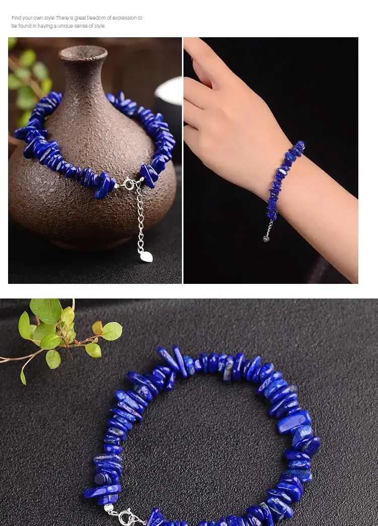 Jingyao Crystal Raw Stone Bracelet S925 Silver Extended Chain — feature 7