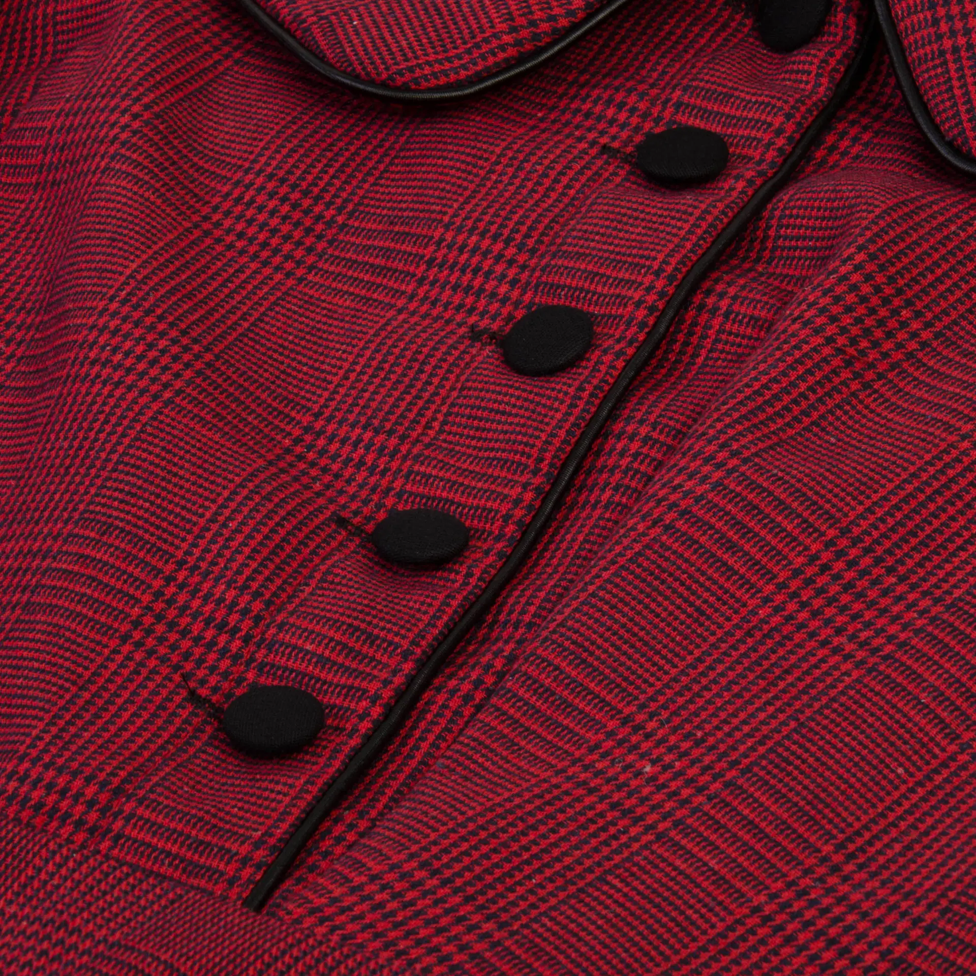 Maroon A-Line Skirt Doll Collar Dress — feature 5