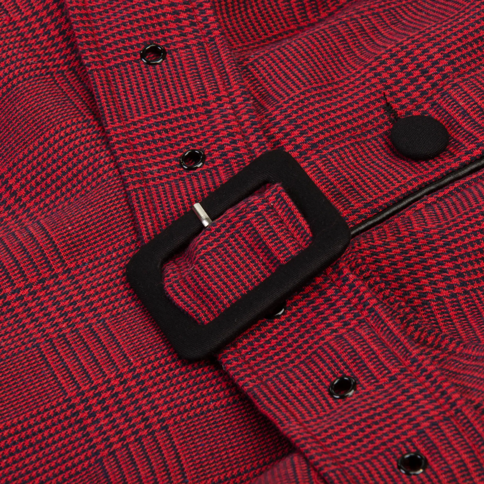 Maroon A-Line Skirt Doll Collar Dress — feature 6