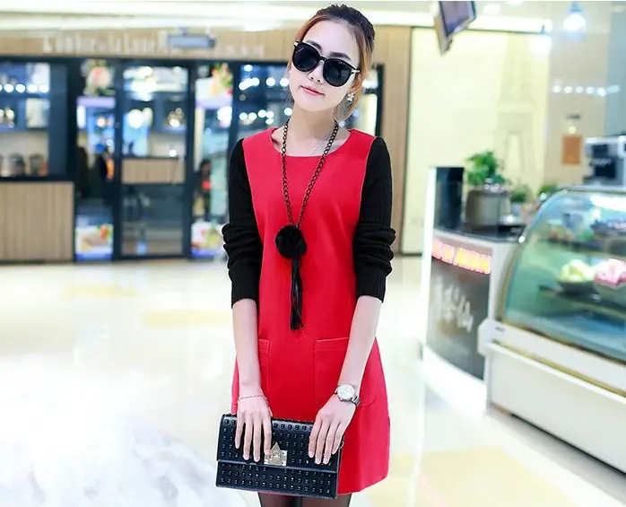 Red Velvet Padded Skirt for Women Winter Fashion - Image 7
