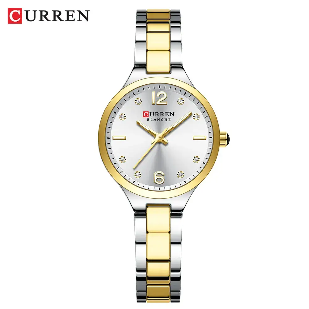 Curren Gold Plated Women's Quartz Watch with Diamond Dial - Image 7