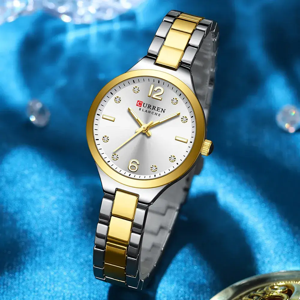 Curren Gold Plated Women's Quartz Watch with Diamond Dial - Image 8