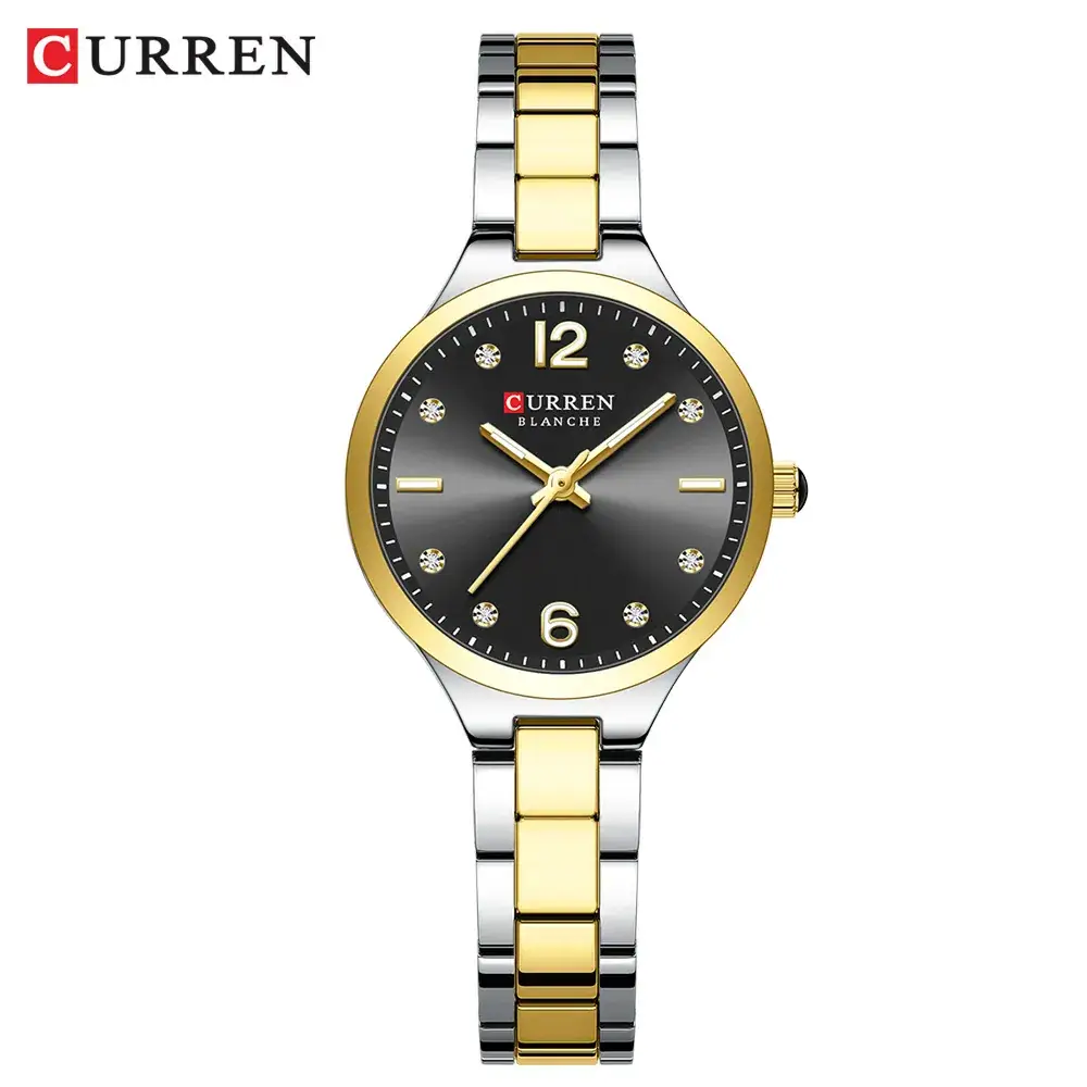 Curren Gold Plated Women's Quartz Watch with Diamond Dial - Image 2