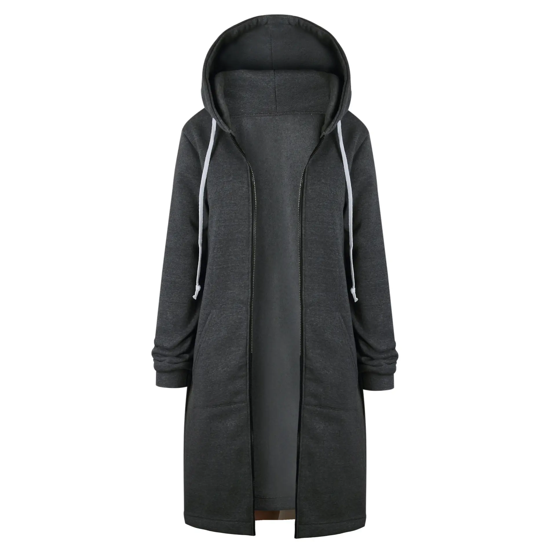 Women Winter Hooded Hoodie Navy Blue Long Sleeve — feature 12