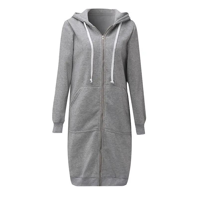 Women Winter Hooded Hoodie Navy Blue Long Sleeve — feature 16