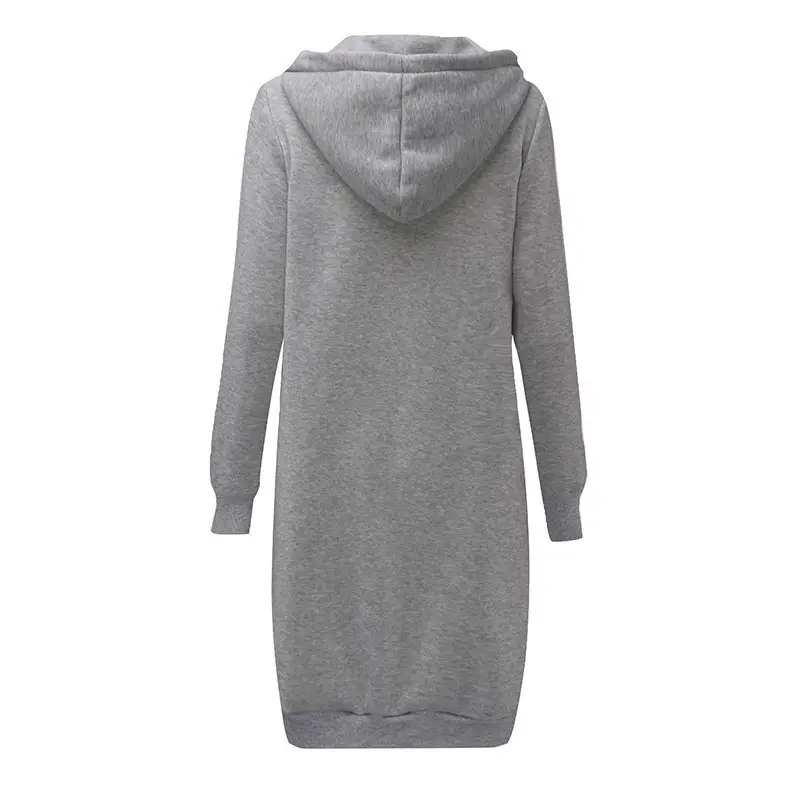 Women Winter Hooded Hoodie Navy Blue Long Sleeve — feature 17