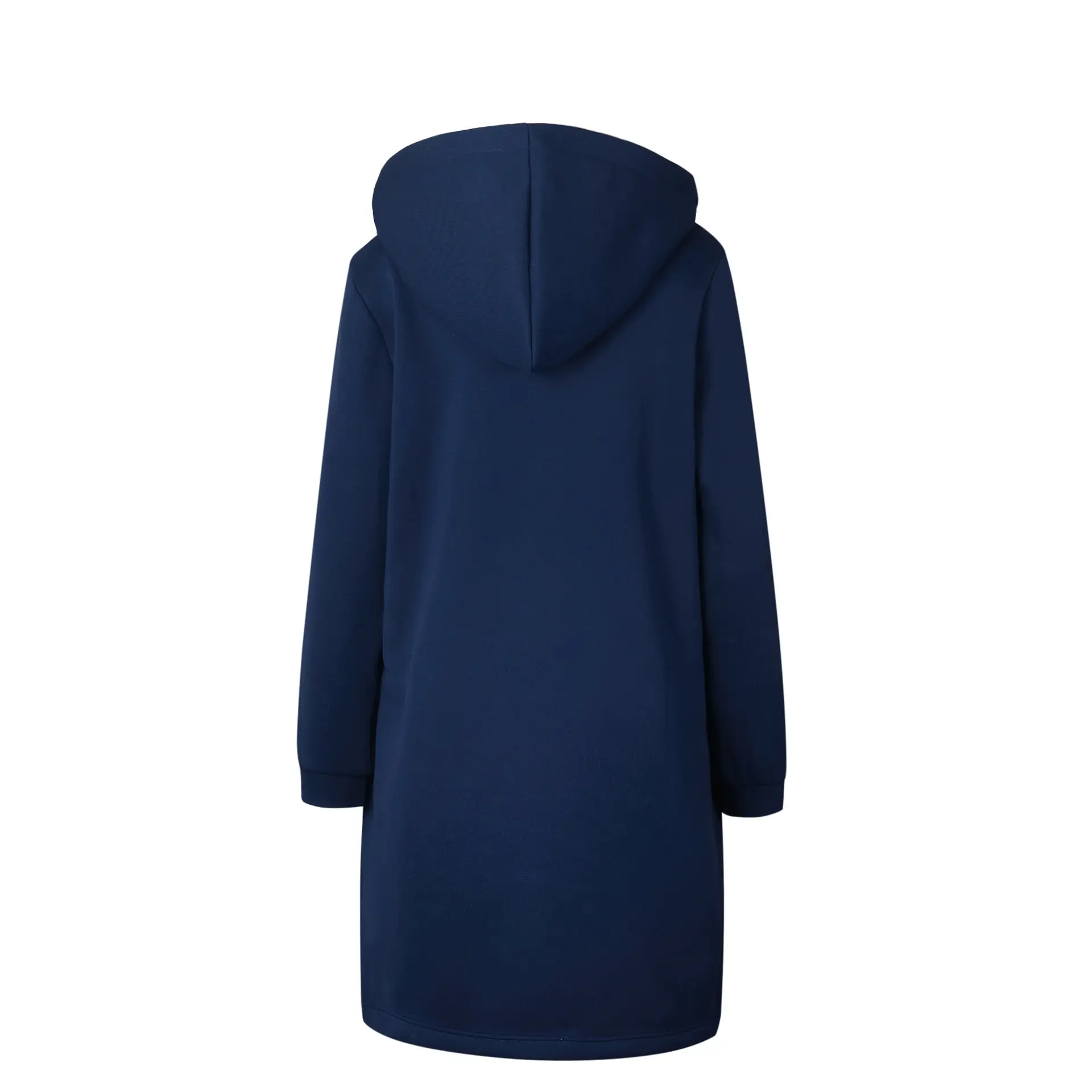 Women Winter Hooded Hoodie Navy Blue Long Sleeve — feature 18
