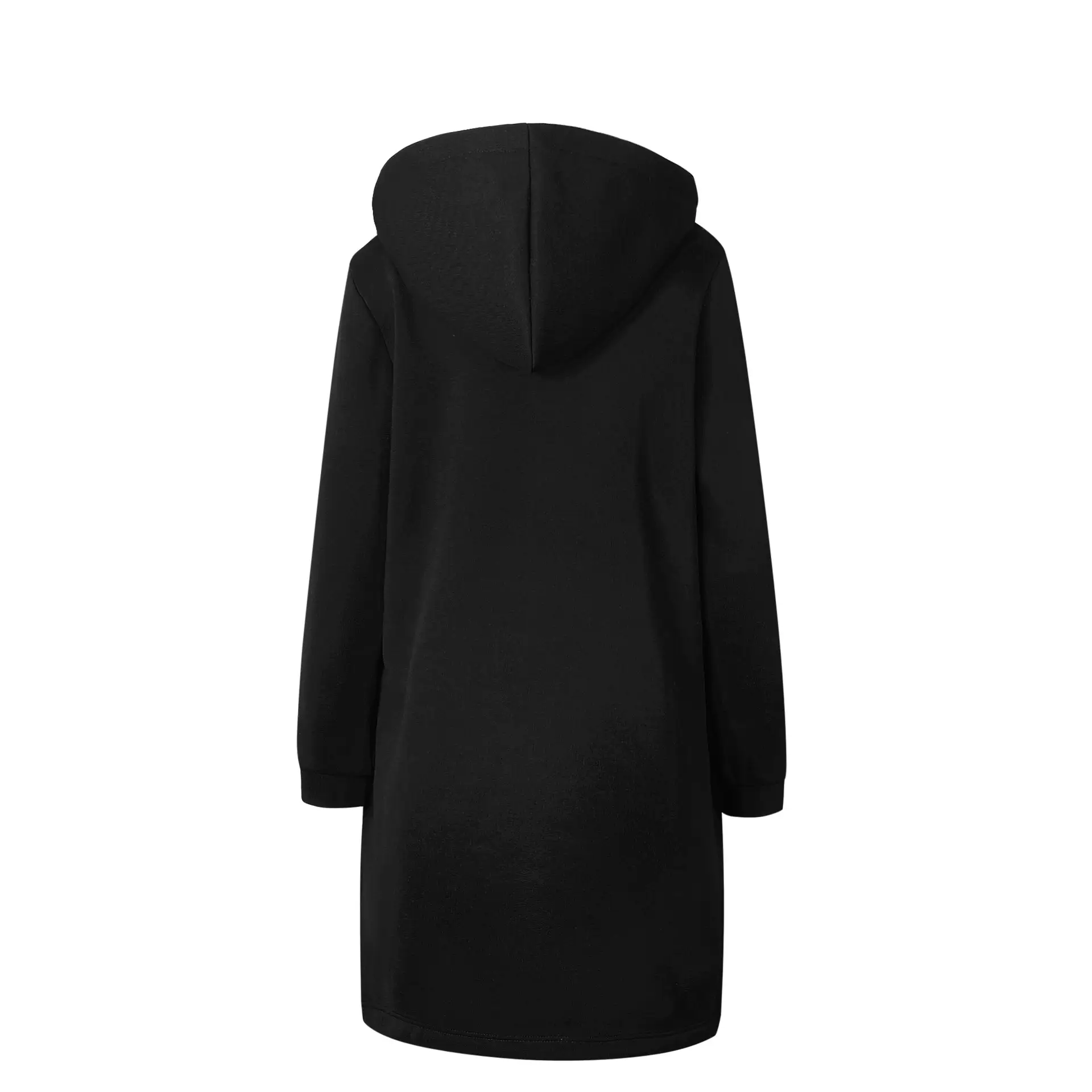 Women Winter Hooded Hoodie Navy Blue Long Sleeve — feature 21