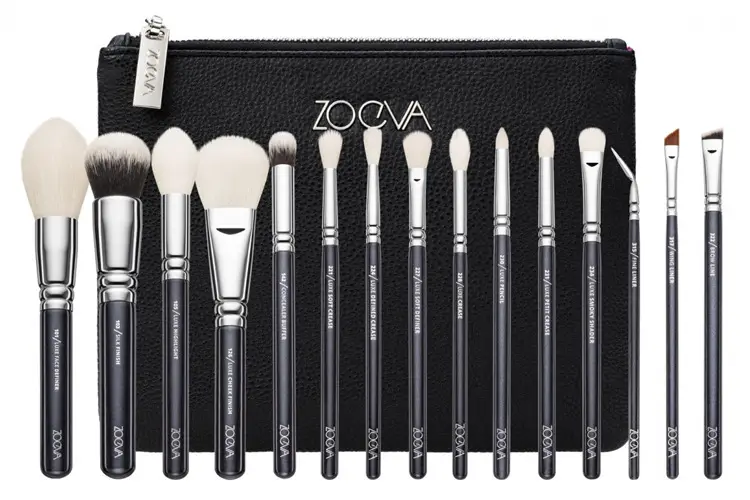 Rose Gold Makeup Brush Set 8-12 Brushes with Pink Zipper Case - Image 4