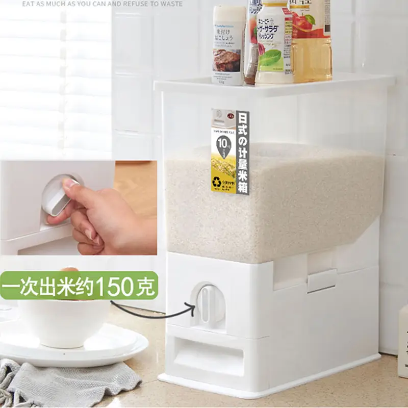 10kg Plastic Rice Storage Box with Seal - Image 5