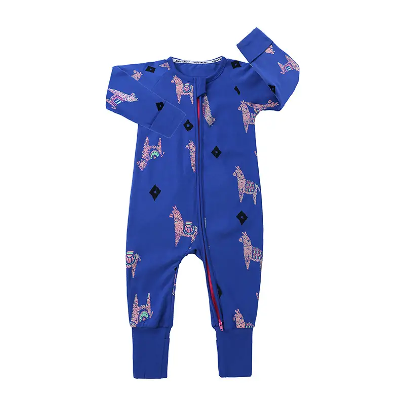Baby Jumpsuit Double Zipper Pink Zebra Print - Image 22