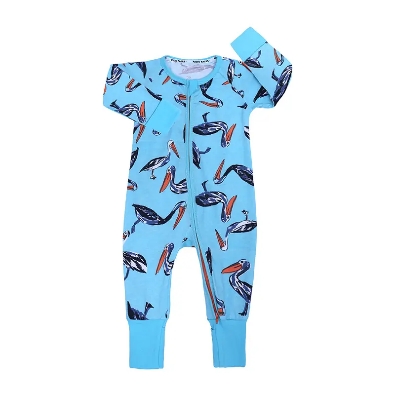 Baby Jumpsuit Double Zipper Pink Zebra Print - Image 9