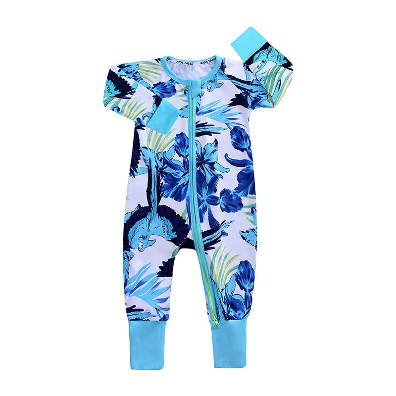 Baby Jumpsuit Double Zipper Pink Zebra Print - Image 12