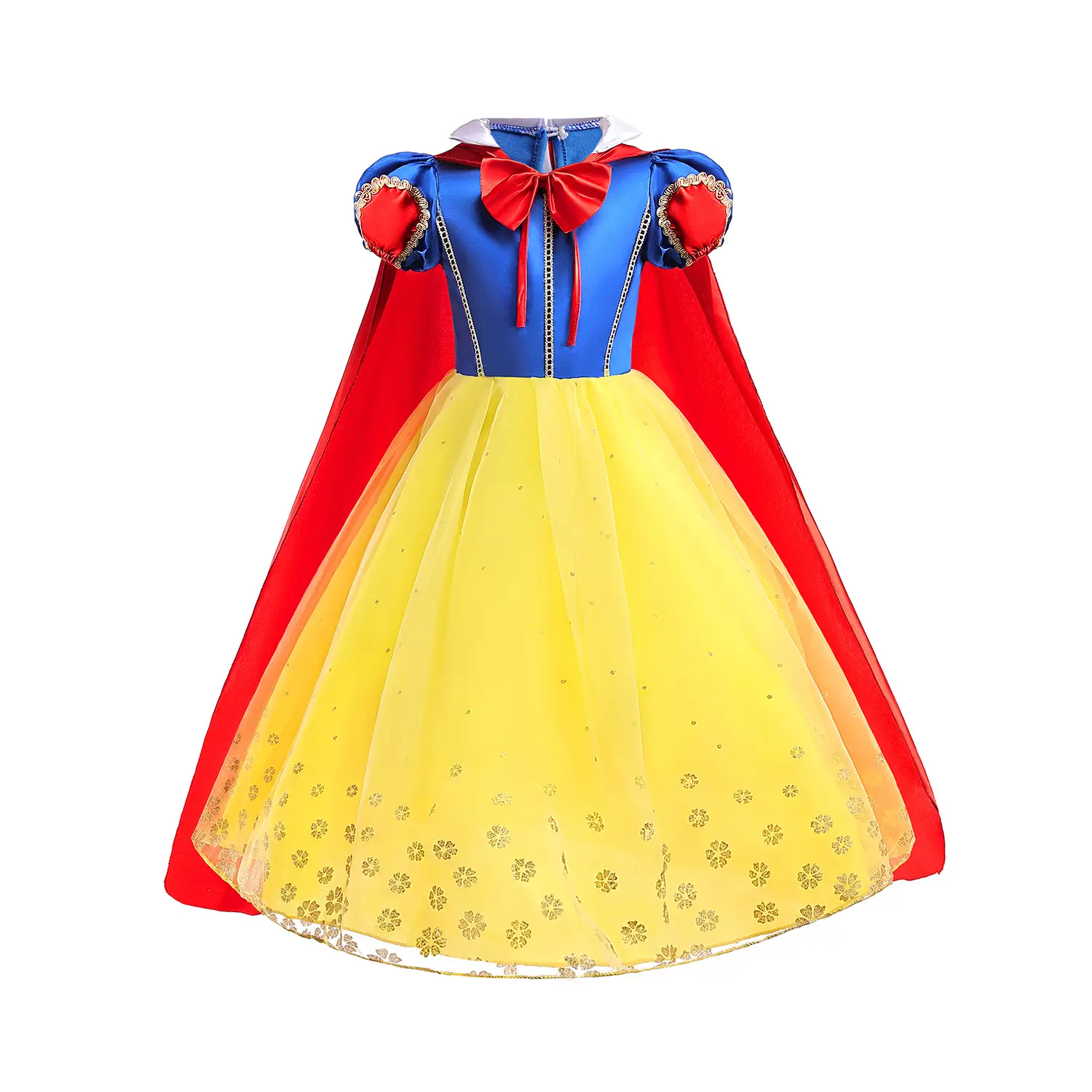 Snow White Snowman Dress with Red Shawl Tutu for Girls — feature 11