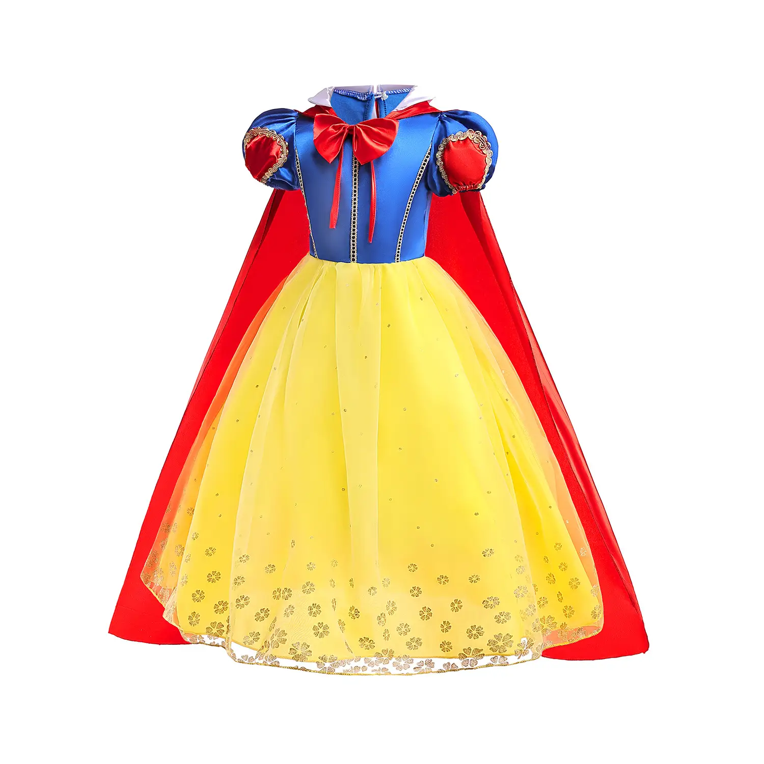 Snow White Snowman Dress with Red Shawl Tutu for Girls — feature 12