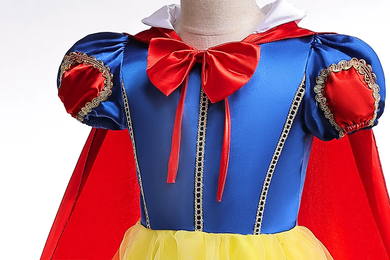 Snow White Snowman Dress with Red Shawl Tutu for Girls — feature 14