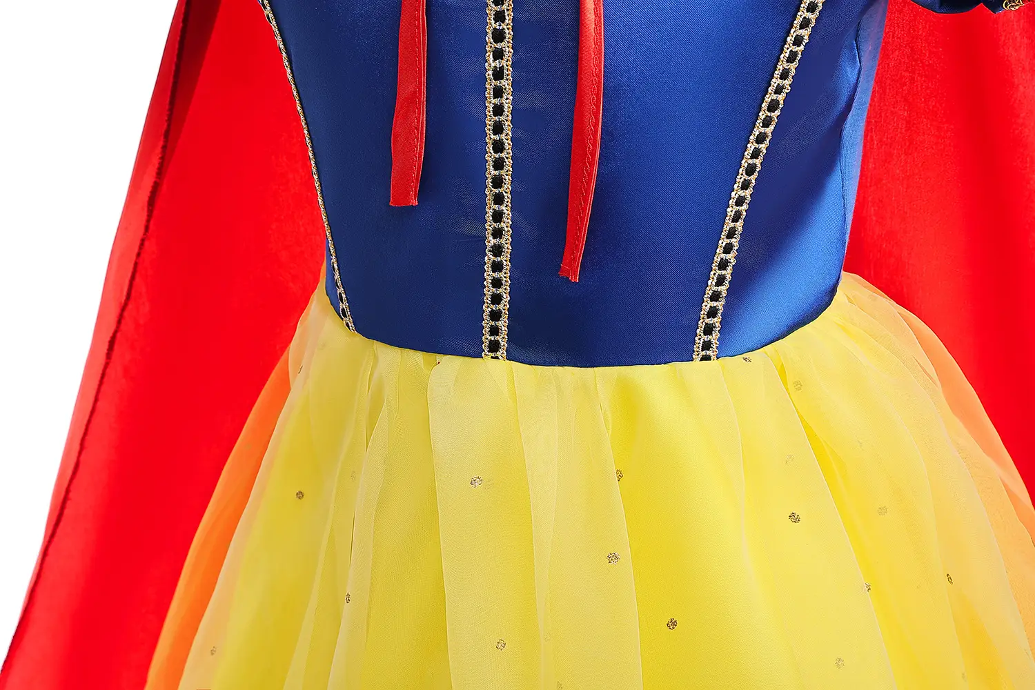 Snow White Snowman Dress with Red Shawl Tutu for Girls — feature 15